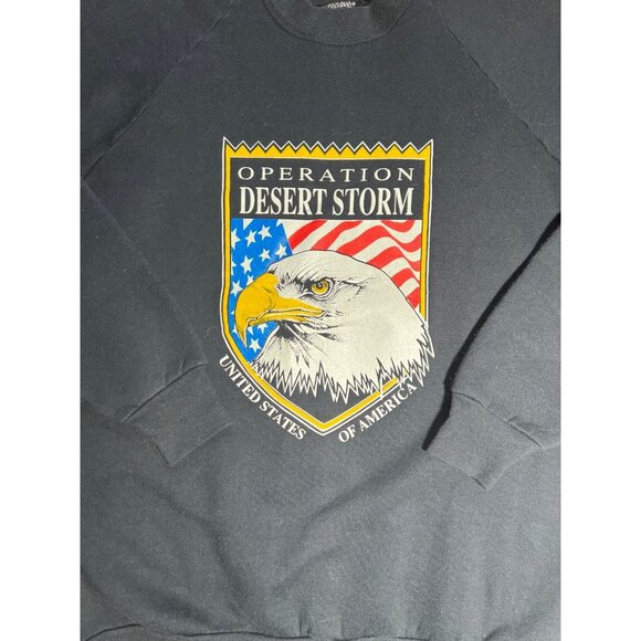 Vintage Operation Desert Storm Military Crewneck Sweatshirt Fruit of the Loom XL - Picture 2 of 8